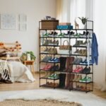 8-Tier Shoe Rack Metal Shoe Storage Shelf - Image 5