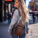 Real Leather Solid Strap Shoulder Sling Bag - Image 12