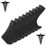 9-Pairs: Physician Approved Health Diabetic Crew Circulatory Socks - Image 3