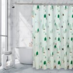 Royale Linens Double Brushed Microfber 1800 Thread Printed Shower Curtain - Image 2