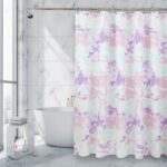 Royale Linens Double Brushed Microfber 1800 Thread Printed Shower Curtain - Image 12