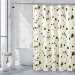 Royale Linens Double Brushed Microfber 1800 Thread Printed Shower Curtain - Image 14