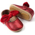 Antheron Baby Girls Mary Jane Flats with Bowknot - Image 3