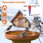 Bird Bath Deicer Outdoor Winter Water Heater Thermostatically Controlled - Image 7