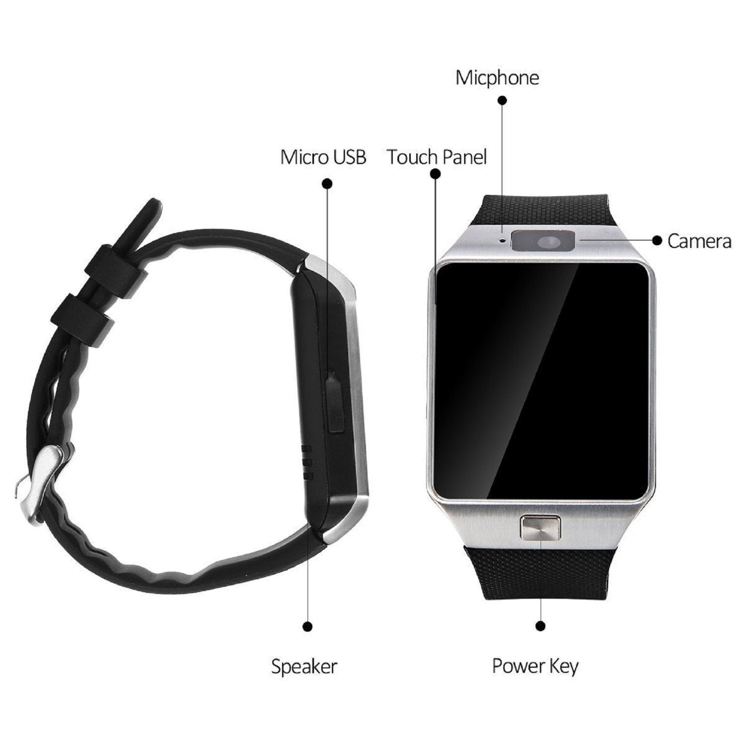 Bluetooth Smart Watch with Camera, Pedometer, Activity Monitor and iPhone/Android Phone Sync - Image 5