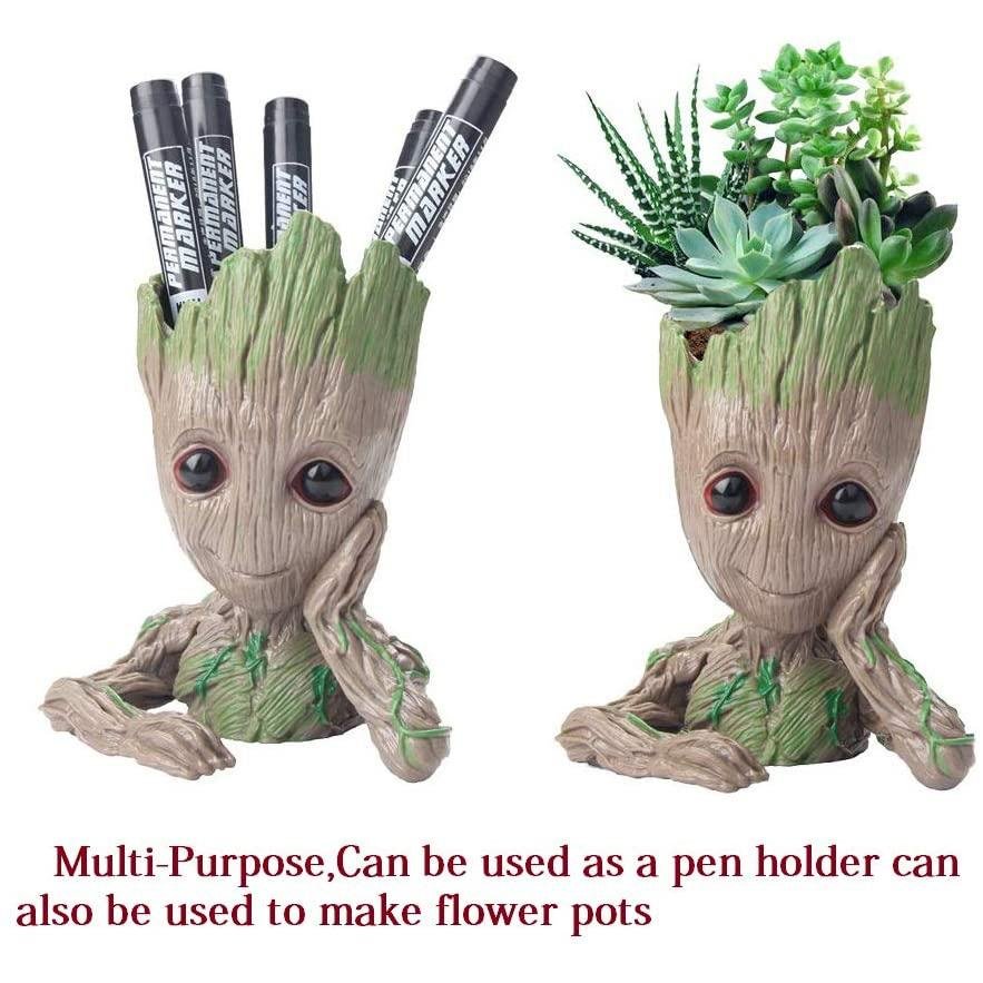 Boxod Treeman Baby Groot Succulent Flower Pot with Hole Pen Holder - Image 16