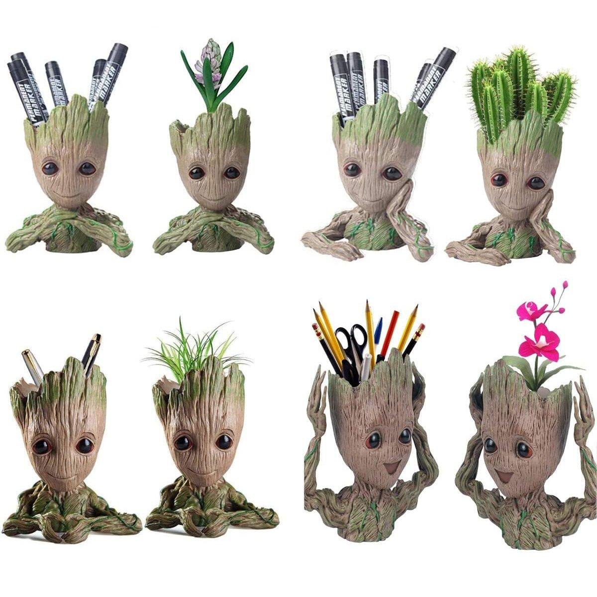Boxod Treeman Baby Groot Succulent Flower Pot with Hole Pen Holder - Image 2