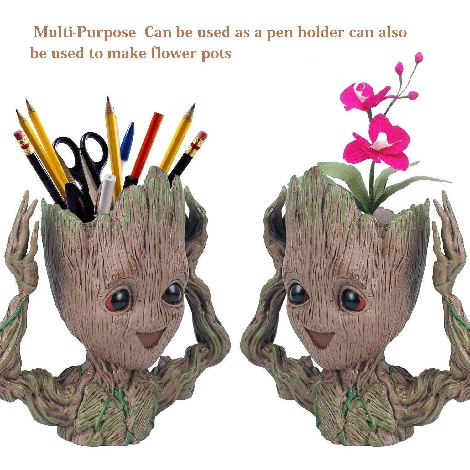 Boxod Treeman Baby Groot Succulent Flower Pot with Hole Pen Holder - Image 15