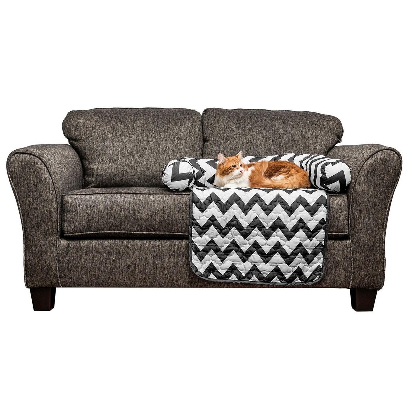 Chevron Reversible Quilted Pet Bed Chair Cover - Assorted Sizes - Image 2