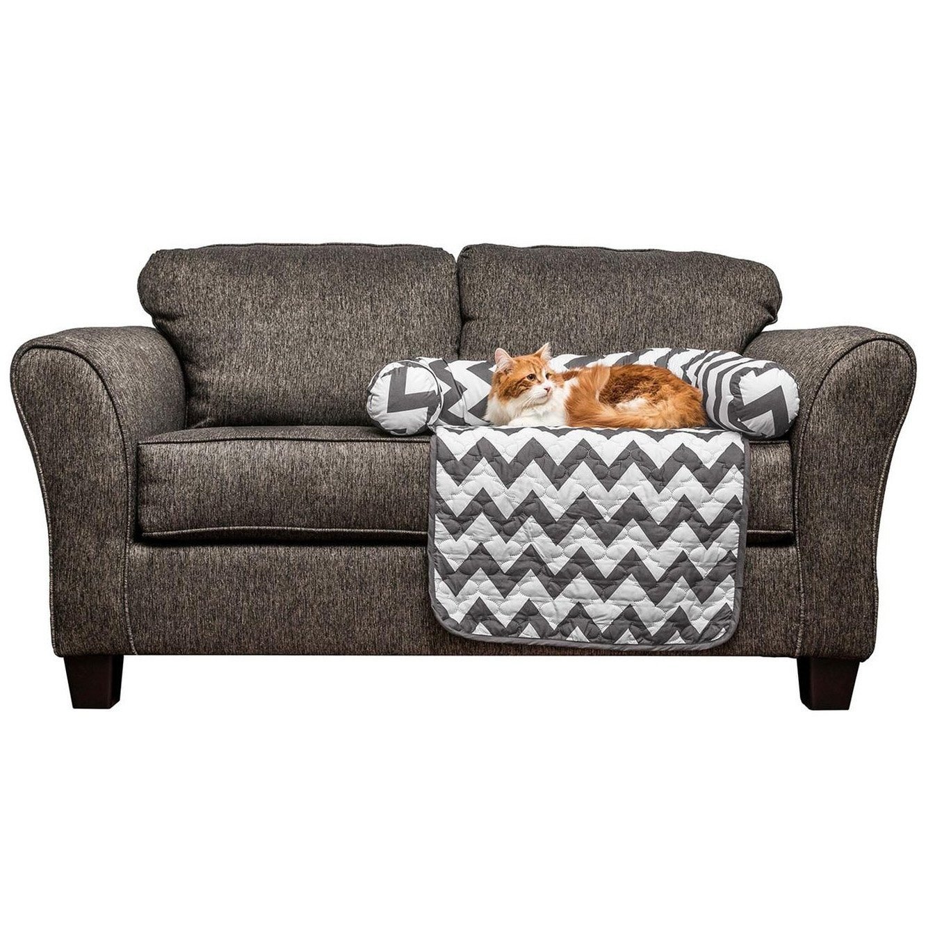 Chevron Reversible Quilted Pet Bed Chair Cover - Assorted Sizes - Image 5