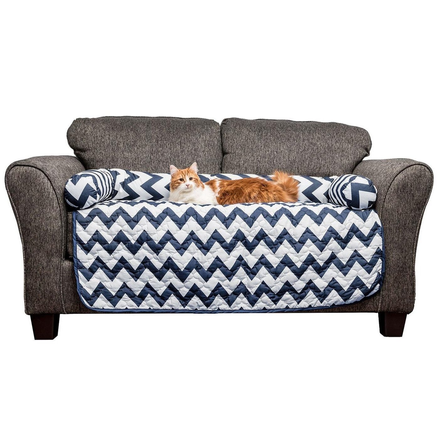 Chevron Reversible Quilted Pet Bed Chair Cover - Assorted Sizes - Image 7