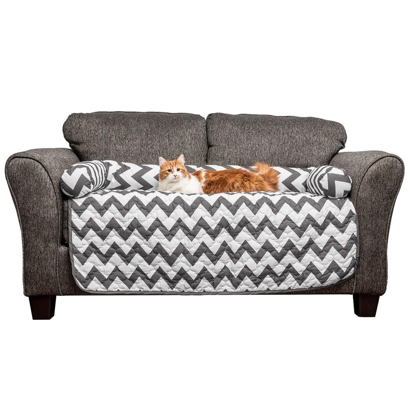 Chevron Reversible Quilted Pet Bed Chair Cover - Assorted Sizes - Image 9