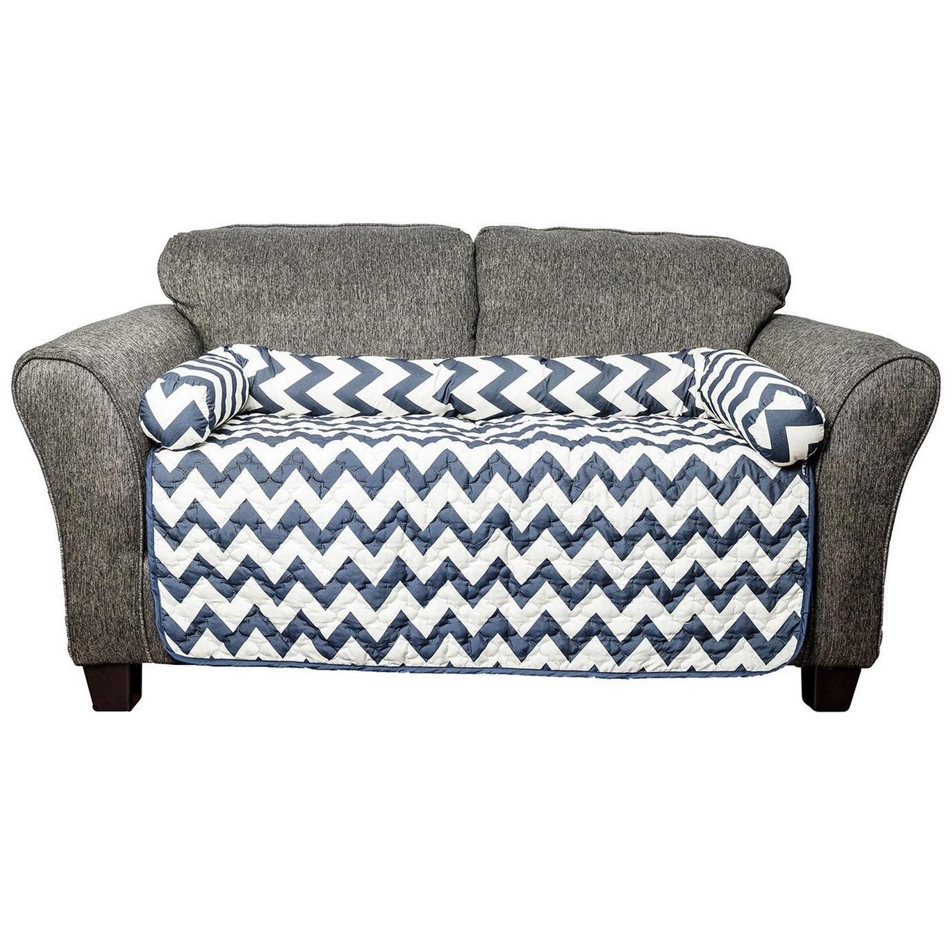 Chevron Reversible Quilted Pet Bed Chair Cover - Assorted Sizes - Image 19