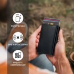 Credit Card Holder RFID Blocking Genuine Leather Vintage Aluminum Business Wallet - Image 8