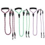 Double Dog Leash No-Tangle with Swivel Coupler Padded Handle