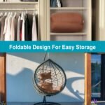 Egg Chair Hanging Basket Seat Cushion with Headrest - Image 13