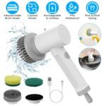 Electric Handheld Spin Scrubber Cordless Cleaning Brush with 2 Rotating Speeds - Image 5