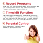 Ematic AT103B Digital Converter Box with LED Display and Recording Capabilities (Black) - Image 9