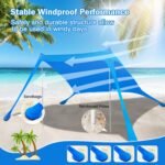 Foldable Beach Canopy Tent Collapsible Shade - Image 6