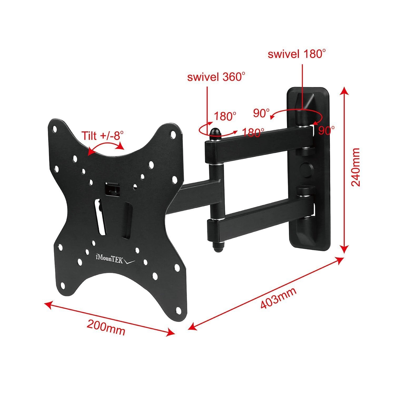 Full-Motion Articulating Wall Mount for 23"-55" TVs - Image 7