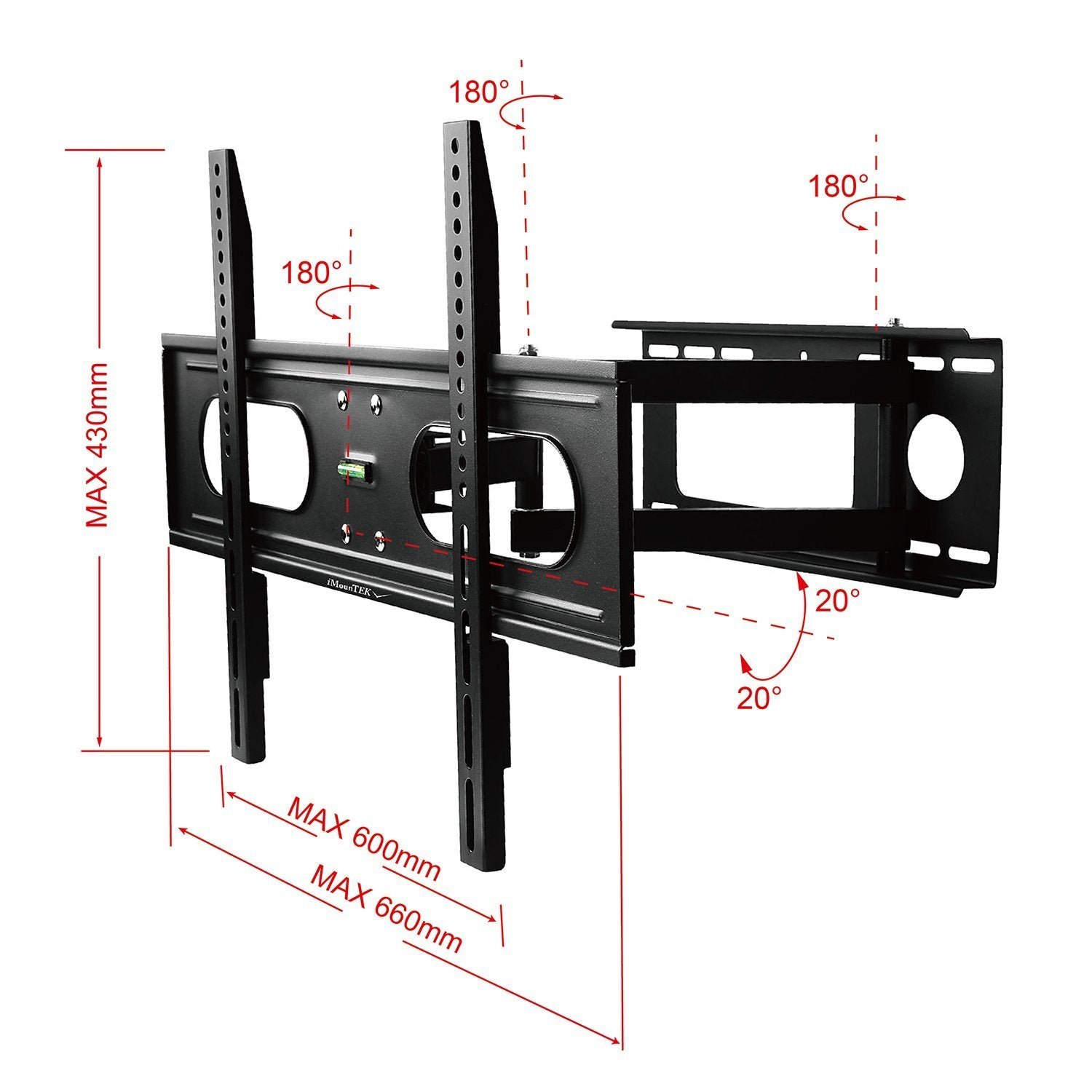 Full Motion Articulating Wall Mount for 37"-70" TV's - Image 6