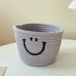Happy Face Woven Storage Basket - Image 5