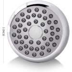 High Pressure Shower Head 3" Anti-clog Anti-leak Fixed with Adjustable Swivel Brass Ball Joint - Image 6