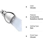 High Pressure Shower Head 3" Anti-clog Anti-leak Fixed with Adjustable Swivel Brass Ball Joint - Image 5