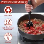 Kitchen Meat Chopper Ground Beef Masher Utensil Heat Resistant Non-Stick - Image 7
