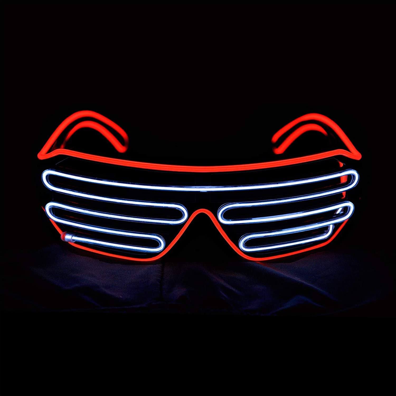 Light Up Shutter Neon Rave Flashing LED Sunglasses - Image 6