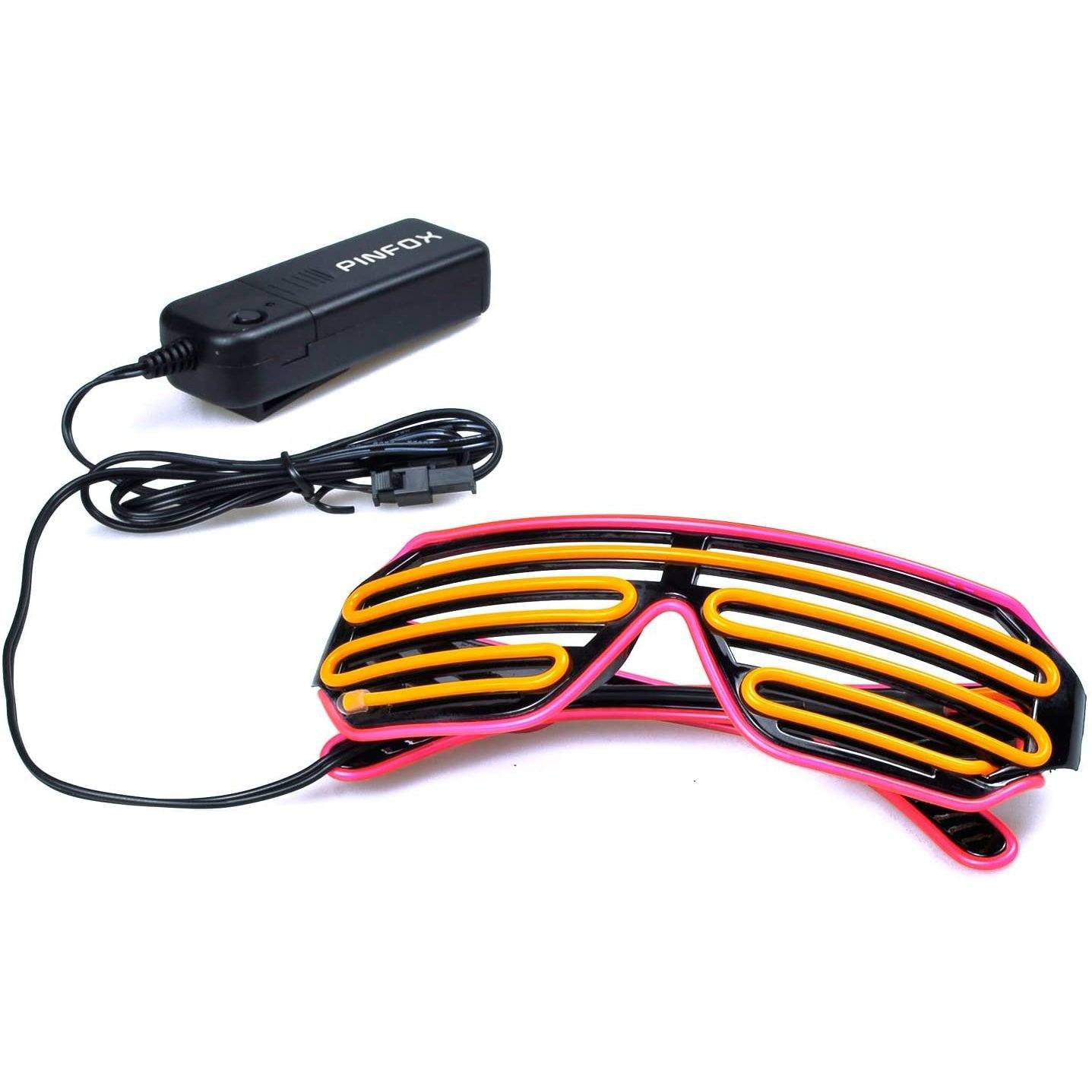 Light Up Shutter Neon Rave Flashing LED Sunglasses - Image 4