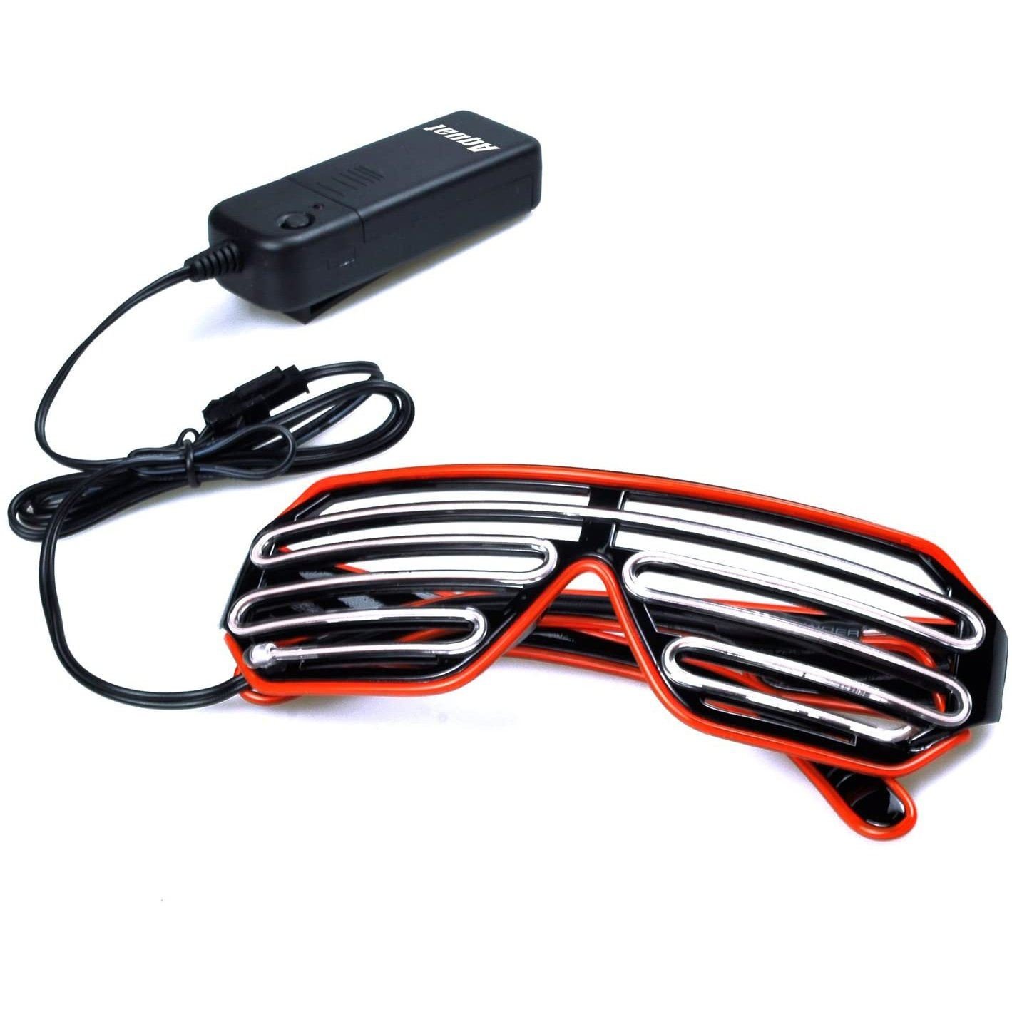 Light Up Shutter Neon Rave Flashing LED Sunglasses - Image 8