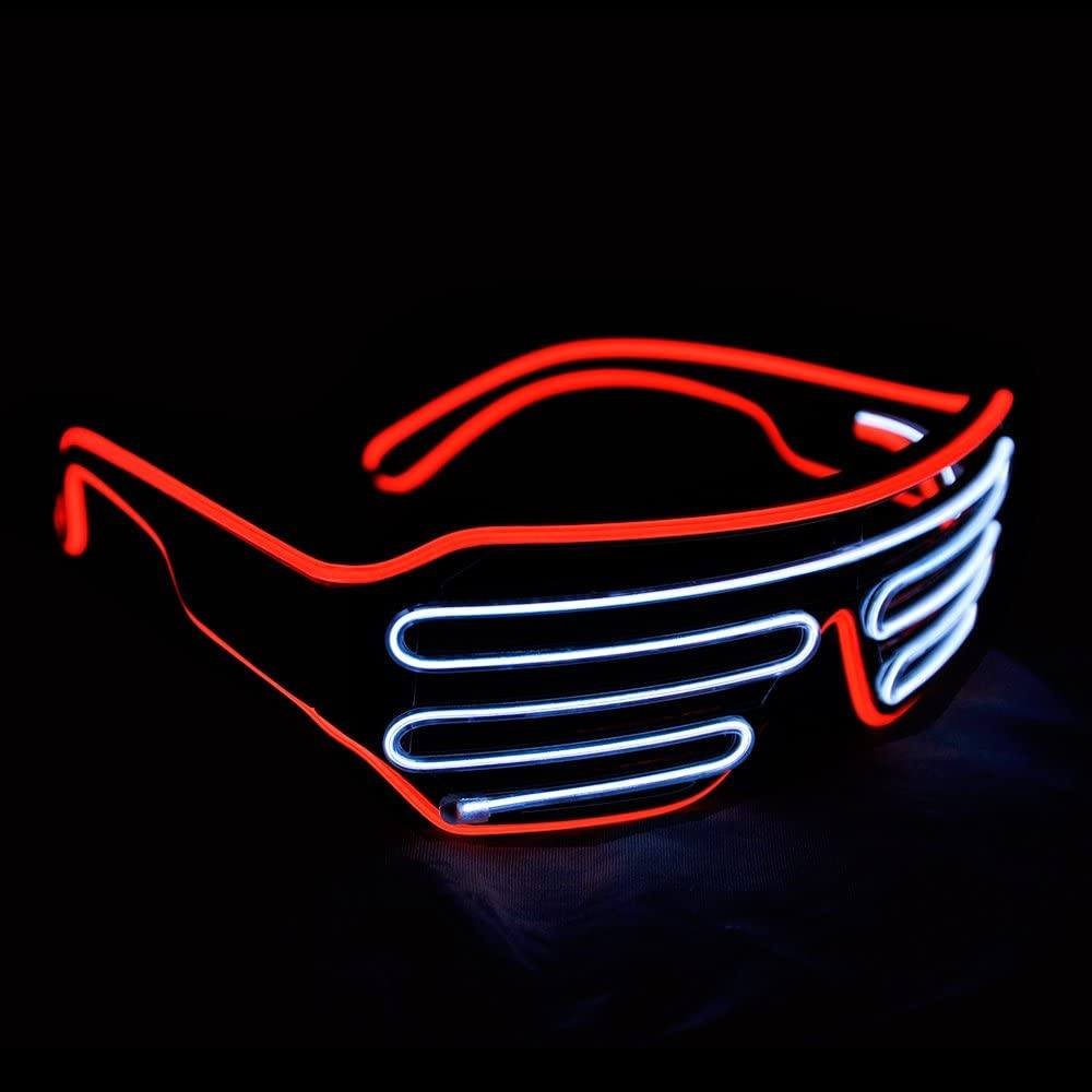 Light Up Shutter Neon Rave Flashing LED Sunglasses - Image 7