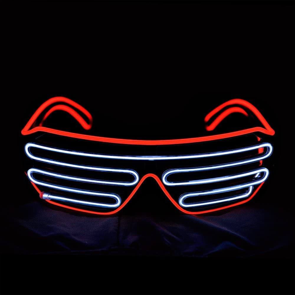 Light Up Shutter Neon Rave Flashing LED Sunglasses - Image 5
