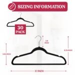 Lux Decor Collection Velvet Hangers Non-Slip Cloth Storage Organizer Space Saving Closet Clothing Hanger Pack - Image 10