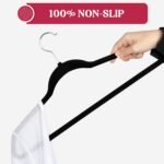 Lux Decor Collection Velvet Hangers Non-Slip Cloth Storage Organizer Space Saving Closet Clothing Hanger Pack - Image 9