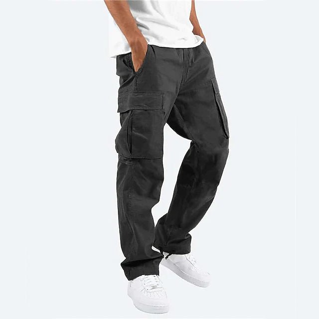 Men's Cargo Pants Trousers Drawstring Elastic Waist Multi Pocket - Image 10