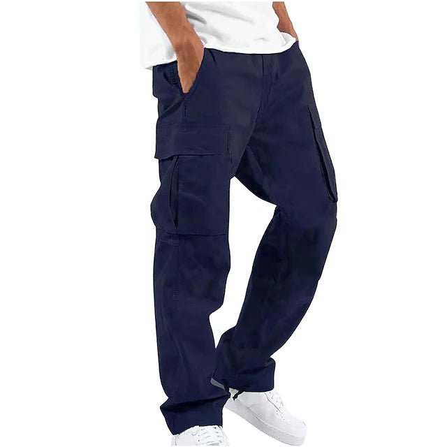 Men's Cargo Pants Trousers Drawstring Elastic Waist Multi Pocket - Image 8