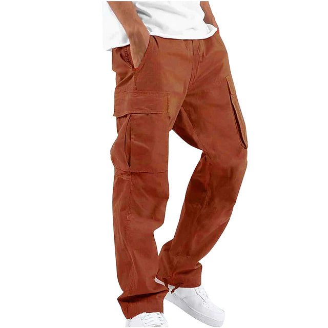 Men's Cargo Pants Trousers Drawstring Elastic Waist Multi Pocket - Image 7