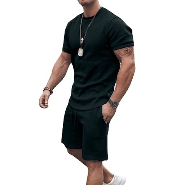 Men's Casual Activewear Running T-Shirt with Shorts - Image 4