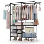 Metal Garment Rack Shoe Clothing Organizer Shelves - Image 4