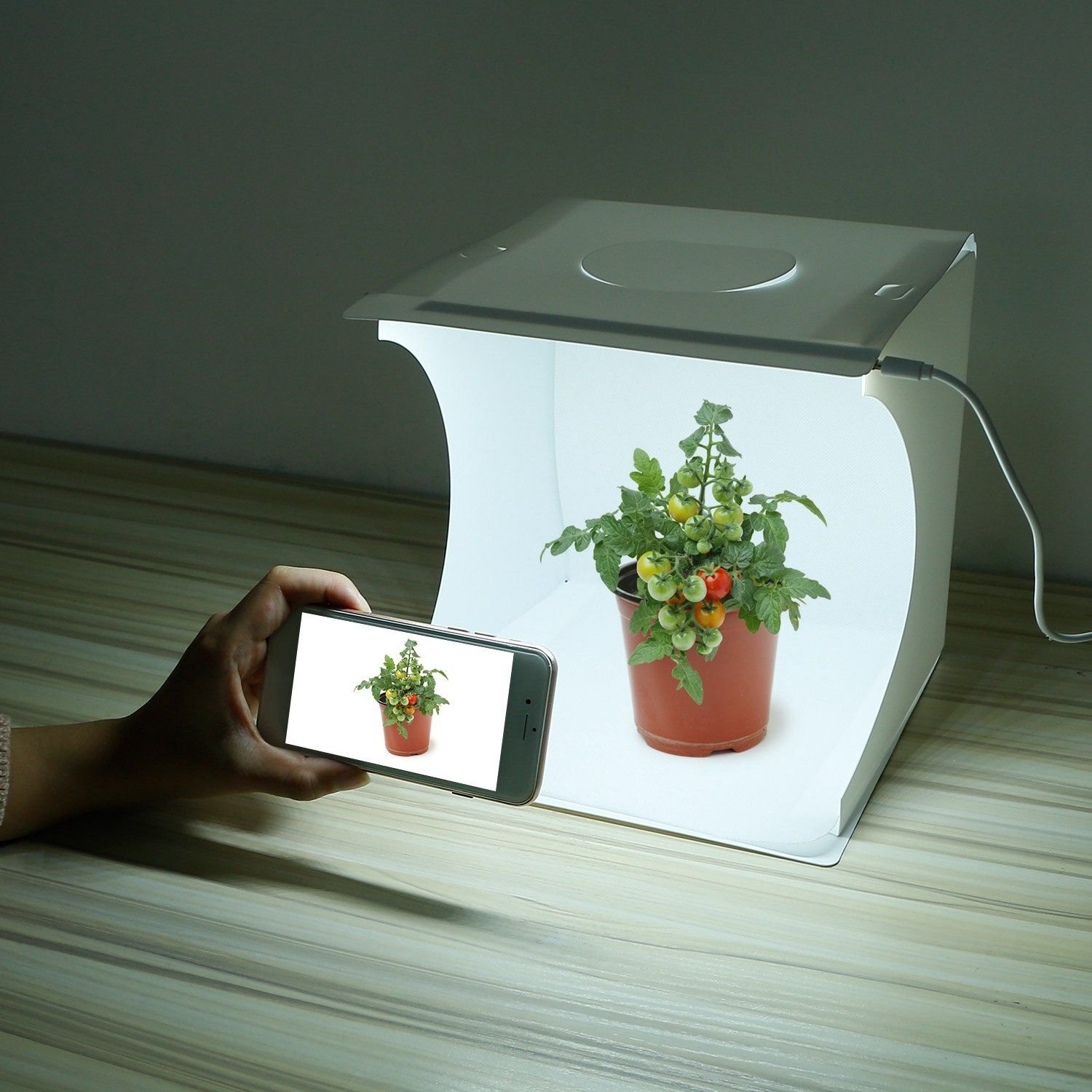 Mini Photo Studio Box Photography with 6 Color Backdrops - Image 6