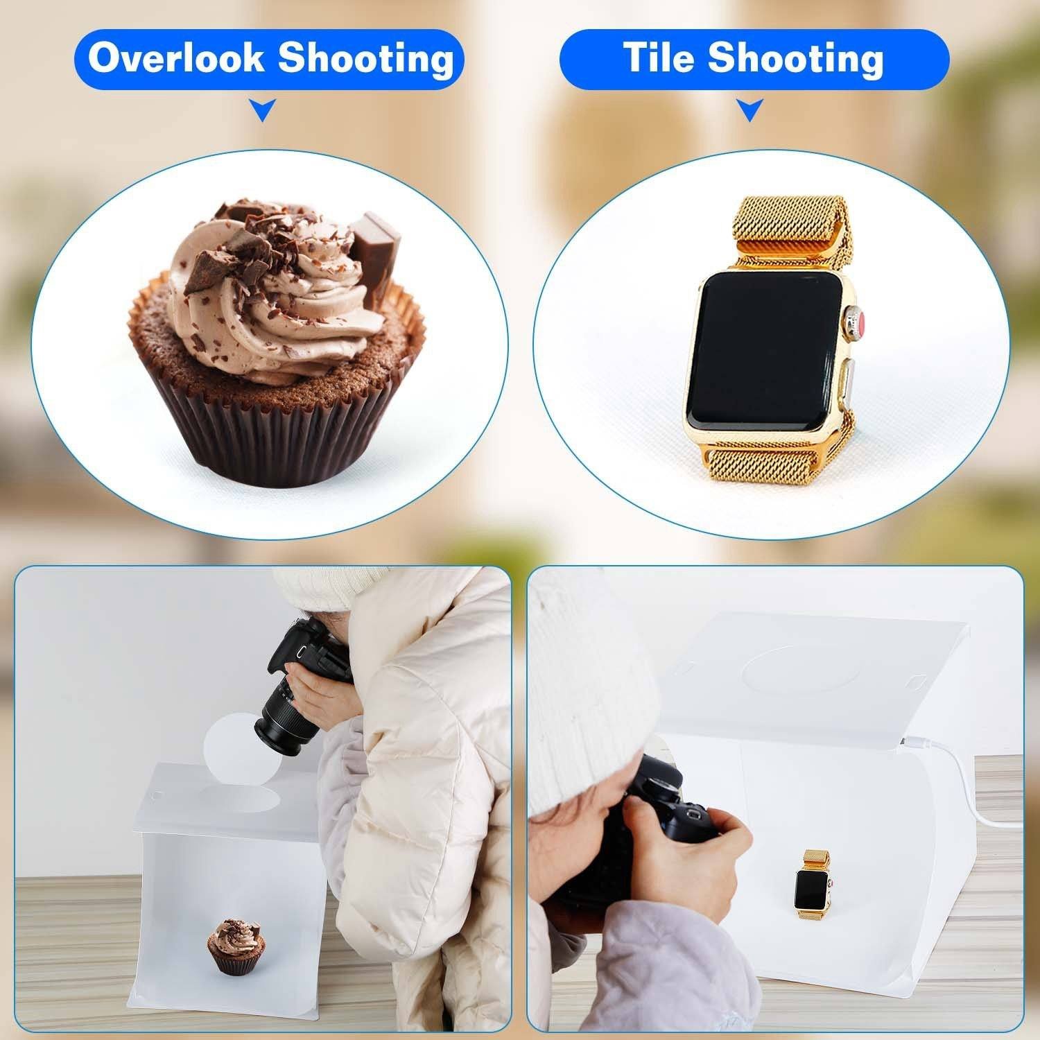 Mini Photo Studio Box Photography with 6 Color Backdrops - Image 16