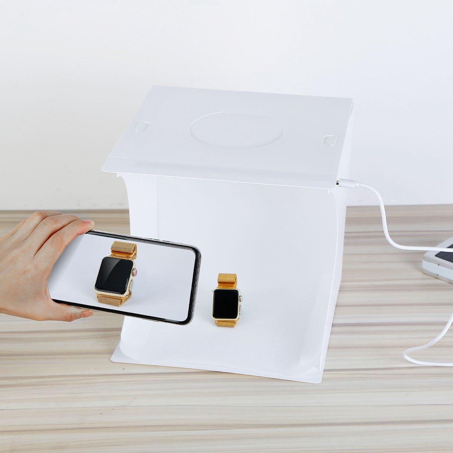 Mini Photo Studio Box Photography with 6 Color Backdrops - Image 13