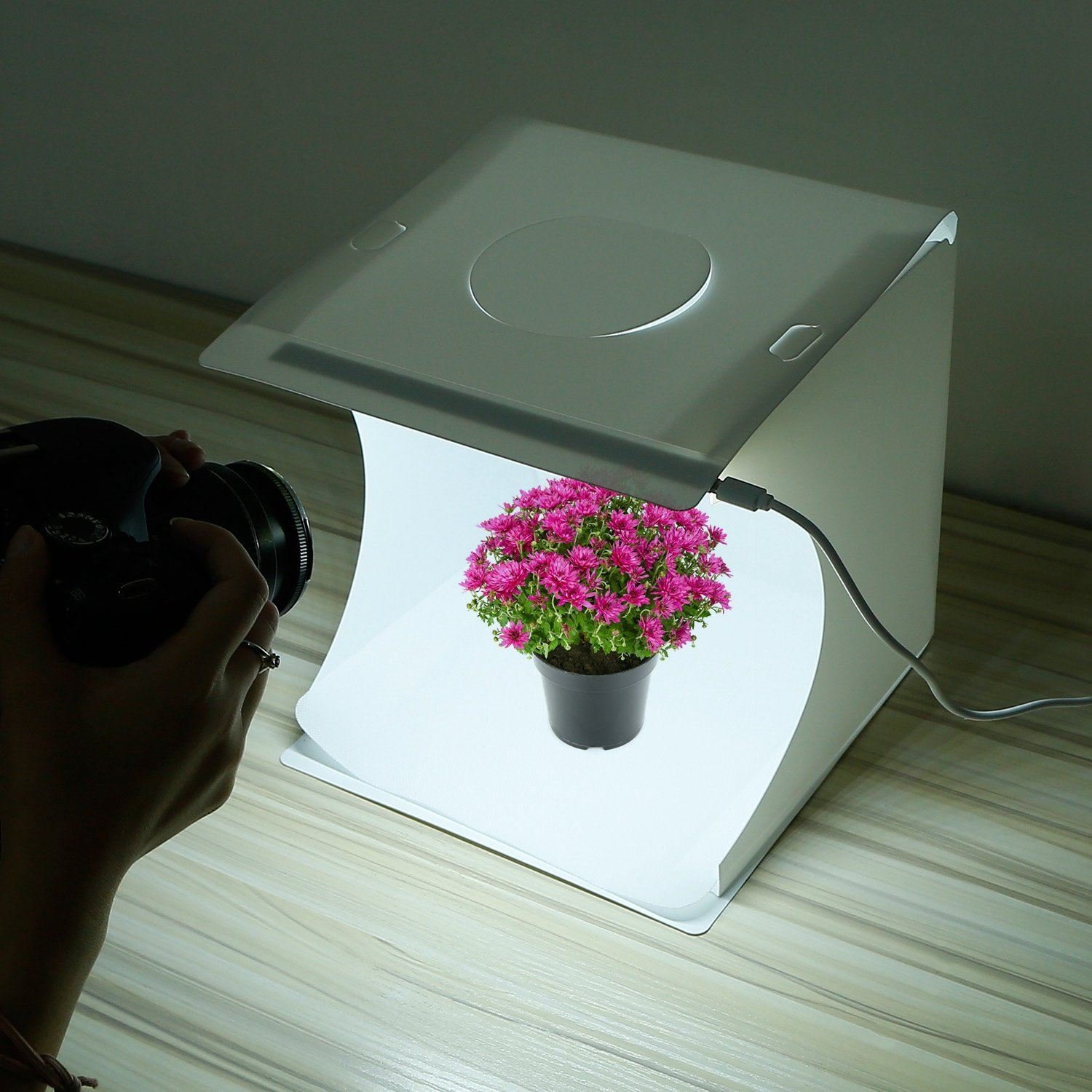Mini Photo Studio Box Photography with 6 Color Backdrops - Image 4