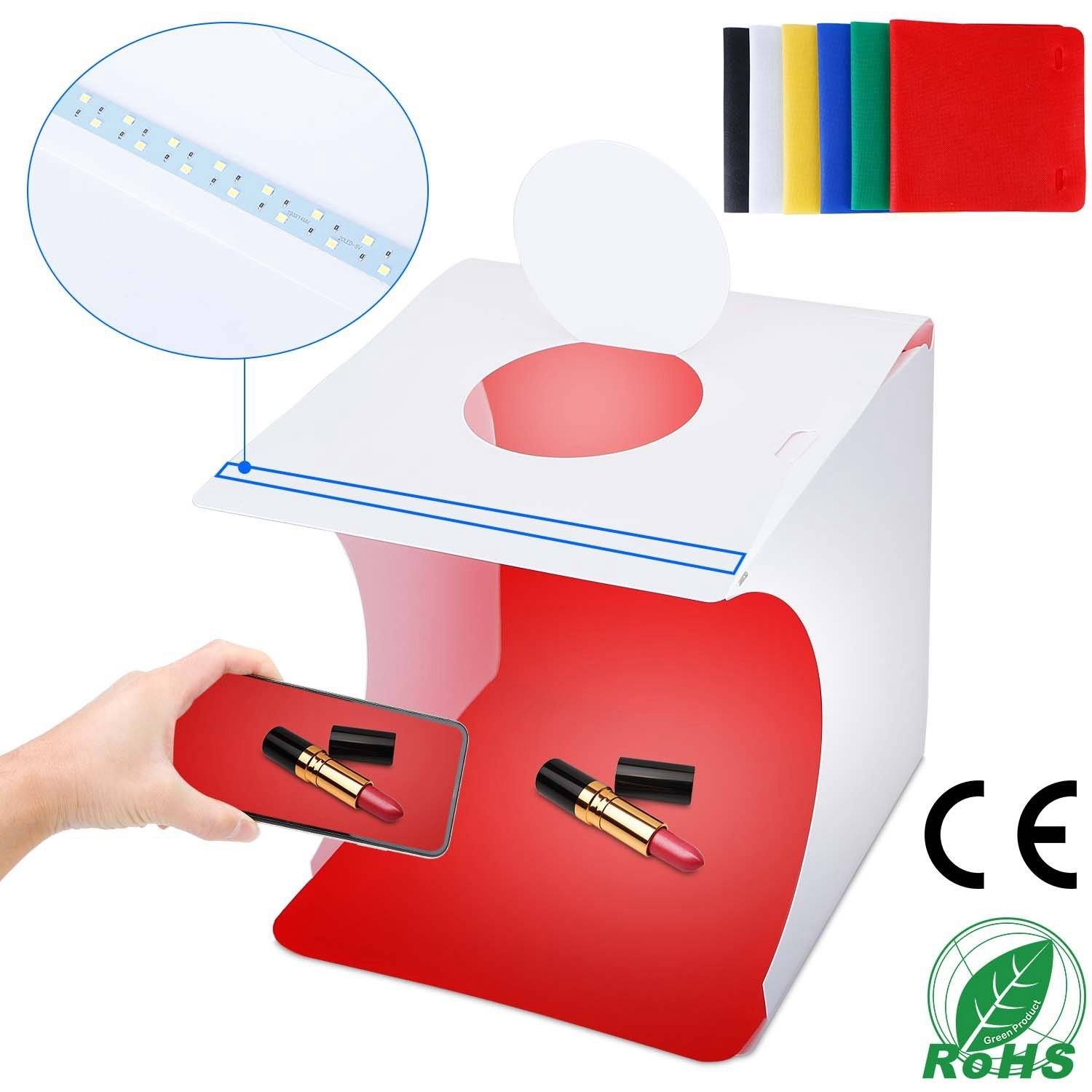 Mini Photo Studio Box Photography with 6 Color Backdrops - Image 11