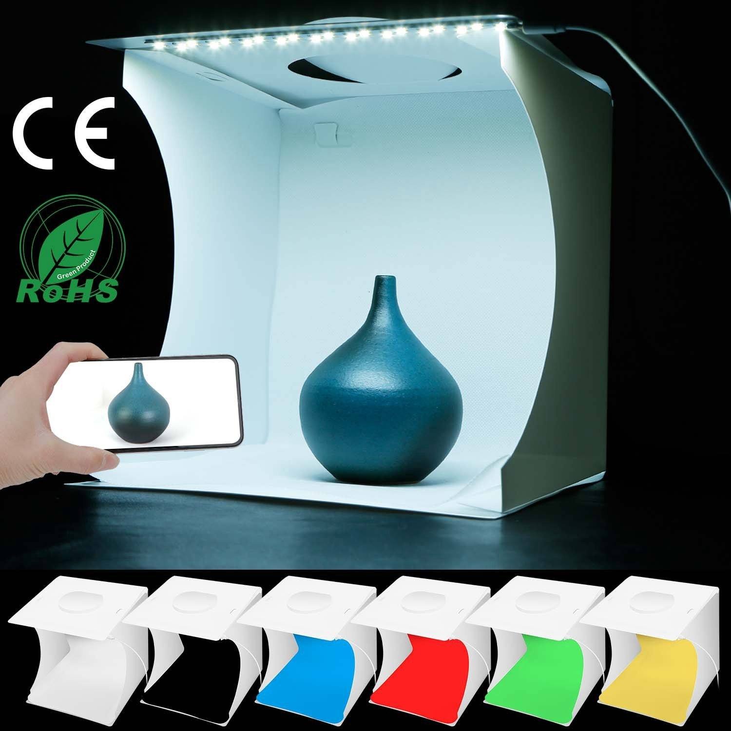 Mini Photo Studio Box Photography with 6 Color Backdrops - Image 9