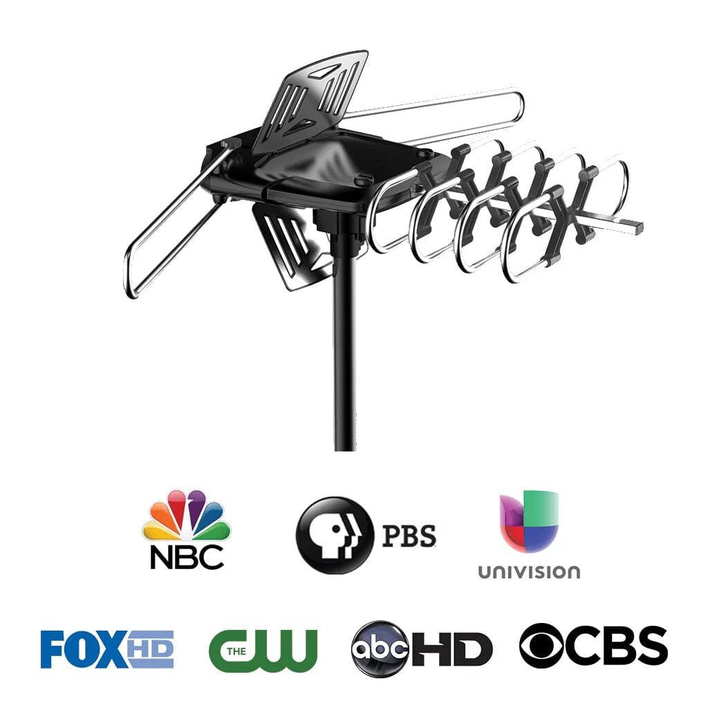 ONN ONA18CH901 HD Outdoor Antenna with 150 Miles Range + Included Pole