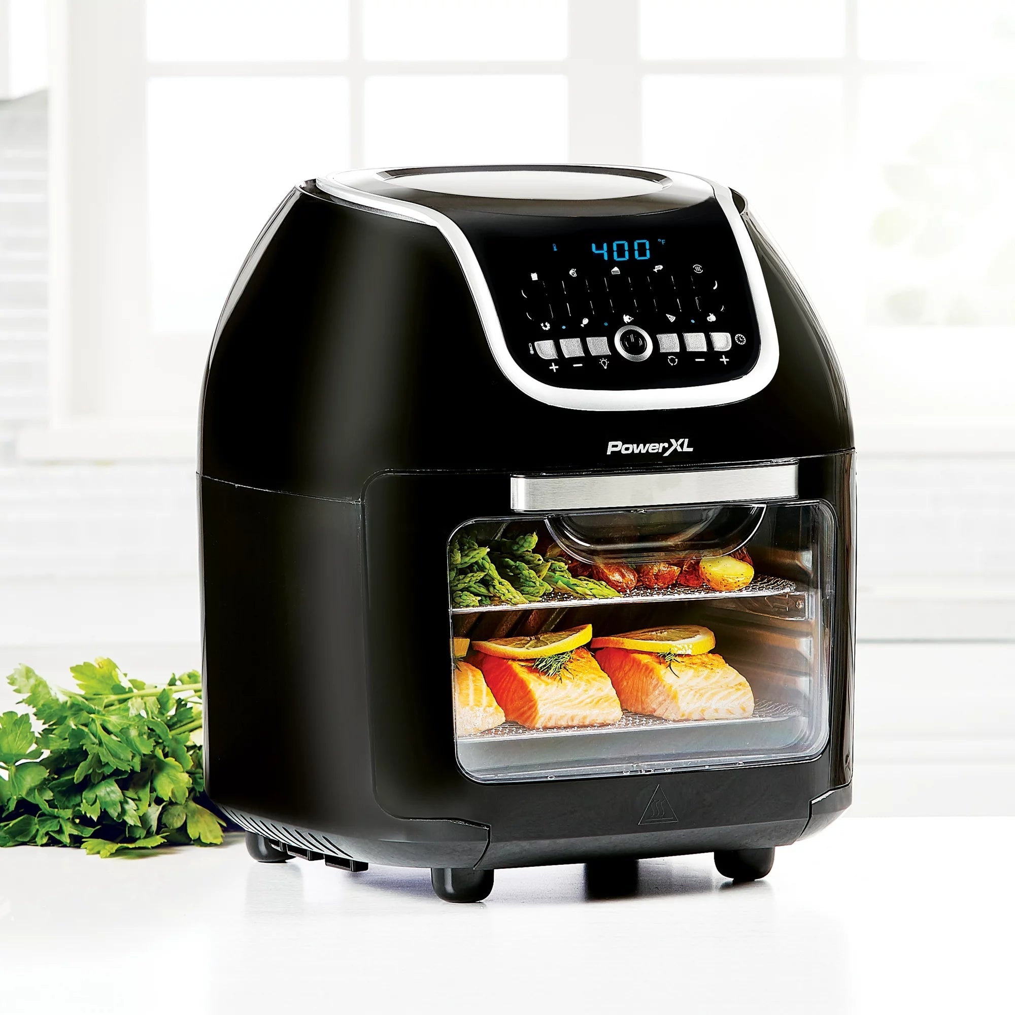 powerxl-vortex-air-fryer-pro-plus-10-quart-capacity-black-1700-watts-black-kitchen-appliances-dailysale-586444.webp Freidora de aire PowerXL Vortex Air Fryer Pro Plus con capacidad de 10 cuartos, color negro, 1700 vatios (negro) - Image 1