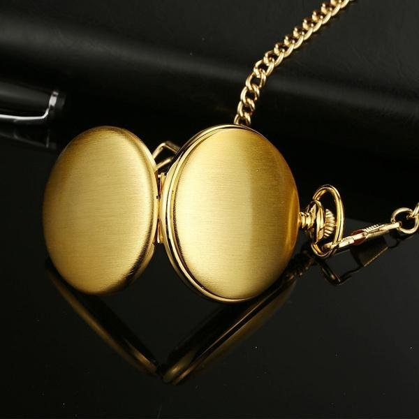Retro Smooth Men Pocket Watch with Chain - Image 11
